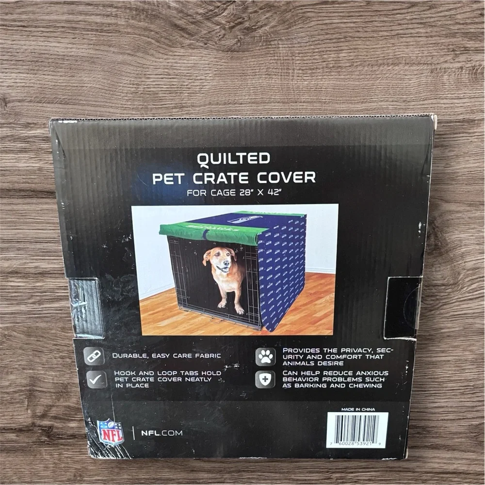 NFL Seattle Seahawks quilted pet crate cover 28”x42”